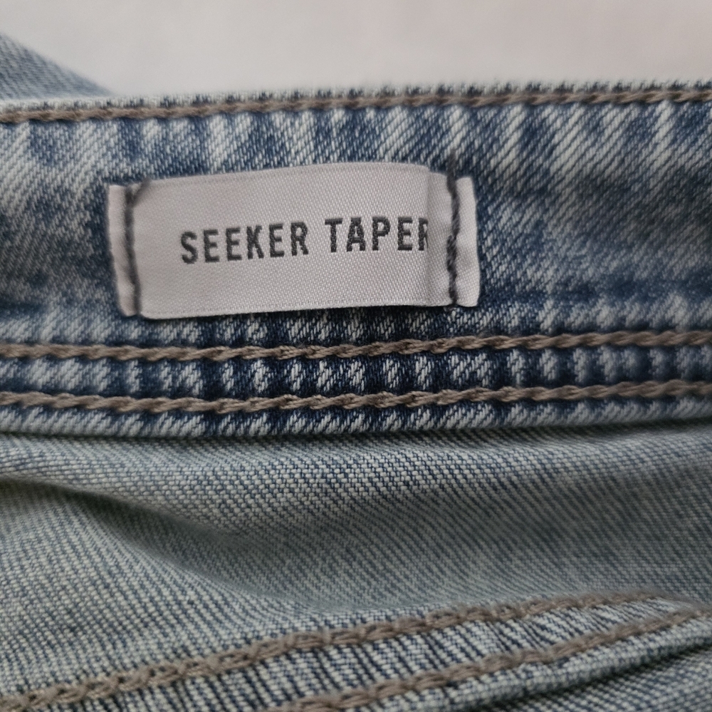 Departwest Seeker Taper Men's Distressed Light Blue Jeans Size 32x34 - Picture 10 of 10